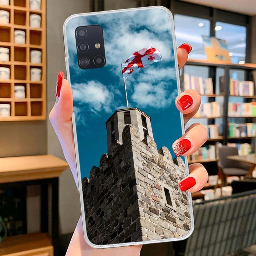 Georgia Flag Cover Phone Case For Samsung Galaxy A12 A22 A32 A52 A72 A02S Phone Case Note 20 Ultra 10 S10 Plus A51 A71 A50S A20S