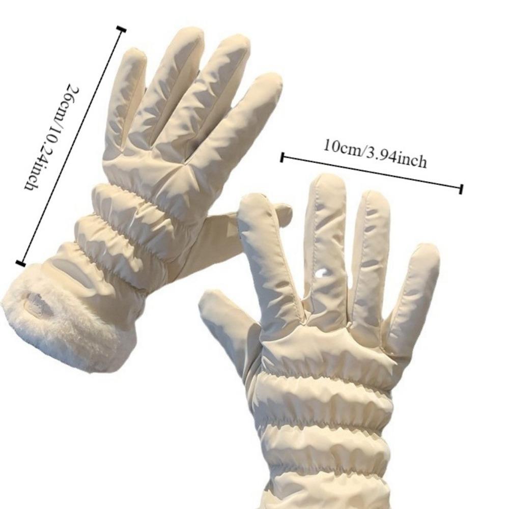 Breathable Little Bear Padded Gloves Warm Bicycle  Gloves  Women