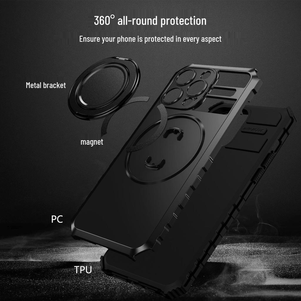 Magnetic Rotating Stand Case for iPhone 14P/15 Pro Max/16