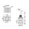 MTS-302 Schalter 9-Pin Kippschalter Rot 2/3 Position ON-ON DPDT Mini-Kippschalter 5A/125V-2A/250V AC MTS-402 Druckschalter