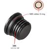 3AN Male Hex Socket Plug ORB Port with O Ring Fitting Adapter Aluminum Black, Pack of 2