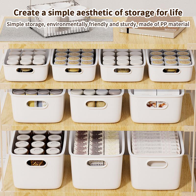 Desktop Storage Box Dormitory Sundries Plastic Cosmetic Storage Box Bathroom Kitchen Sorting Storage Basket Bins