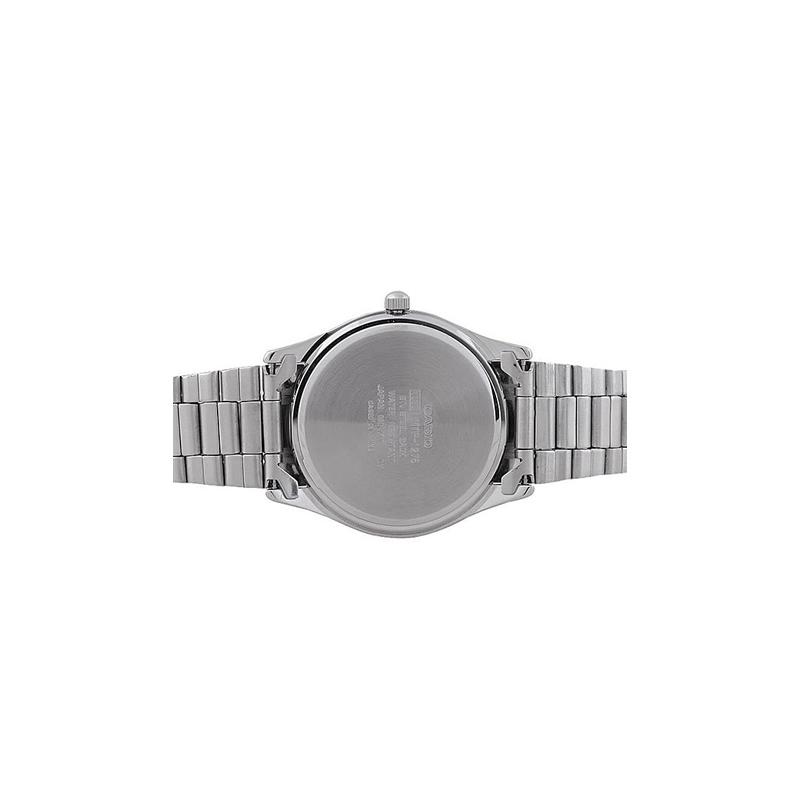 Casio 30 meters waterproof, quartz movement, stainless steel strap, Japanese and Korean watch, men's watch, black dial MTP-1275D-1A2