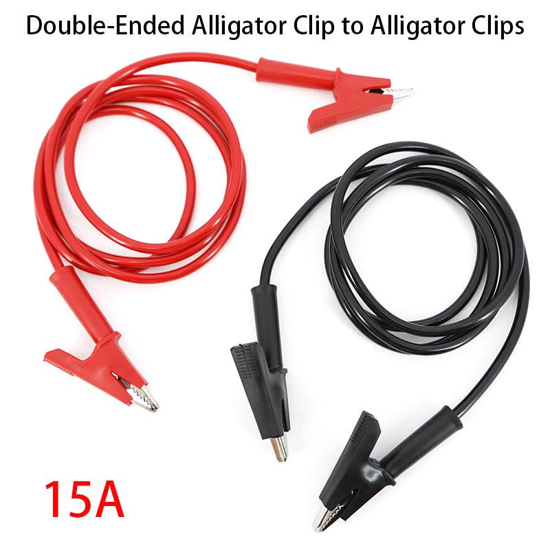4mm Dual Head Banana Plug To Crocodile Alligator Clips To Alligator Clips Electrical Test Lead Cable Connector Multimeter