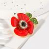Women Brooch Flower Shape Enamel Oil Dripping Retro Anti-slip Polished Coat Collar Bag Scarf Hat Decoration Clothes Pin Party Banquet Clothing Jewelry