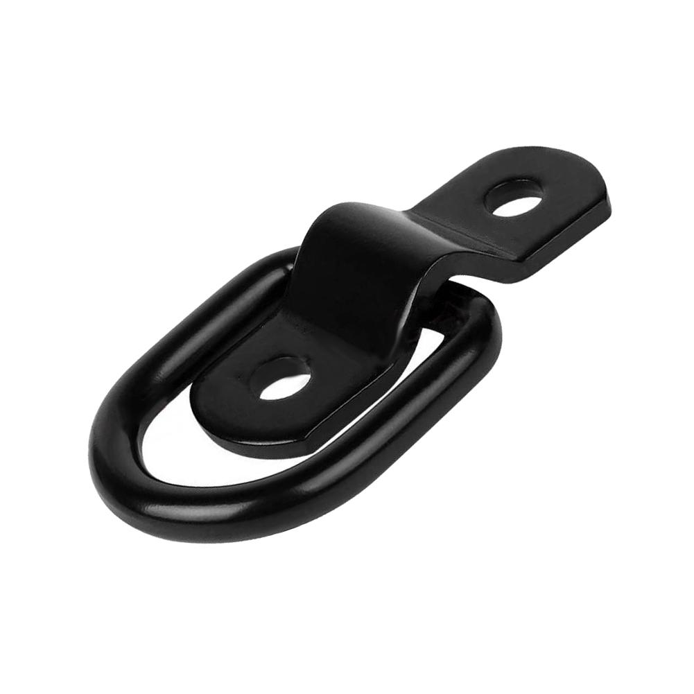 Tie Down Anchors Black D Ring Eyelets 304 Stainless Steel 6 Mm Thick Ring 3 Mm Reinforced Base Pre-drilled Holes