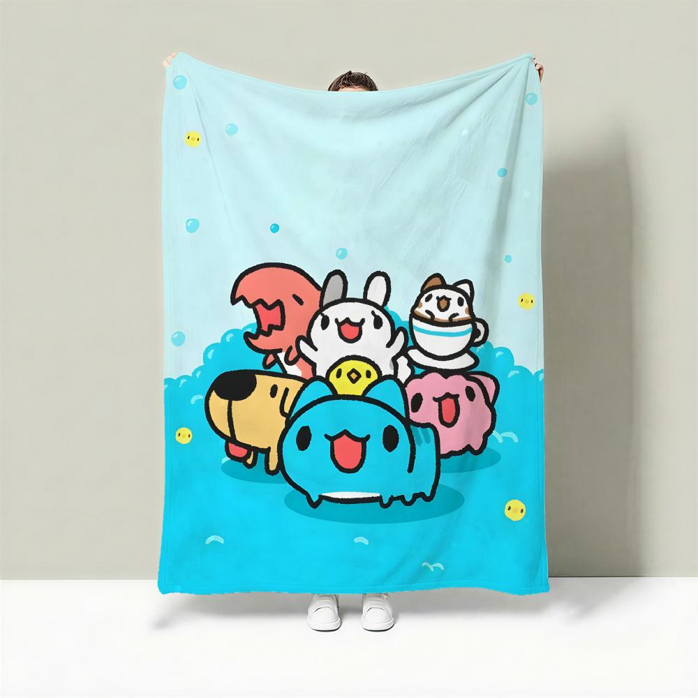 Character B-Bugcat Capoo Throw Lightweight 240g Flannel Blanket Soft Skin-friendly for Summer Cooling 75cmx90cm