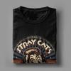 Men Stray Cats Band T Shirt Pure Cotton Tops Vintage Short Sleeve Round Neck Tees Plus Size T-Shirt