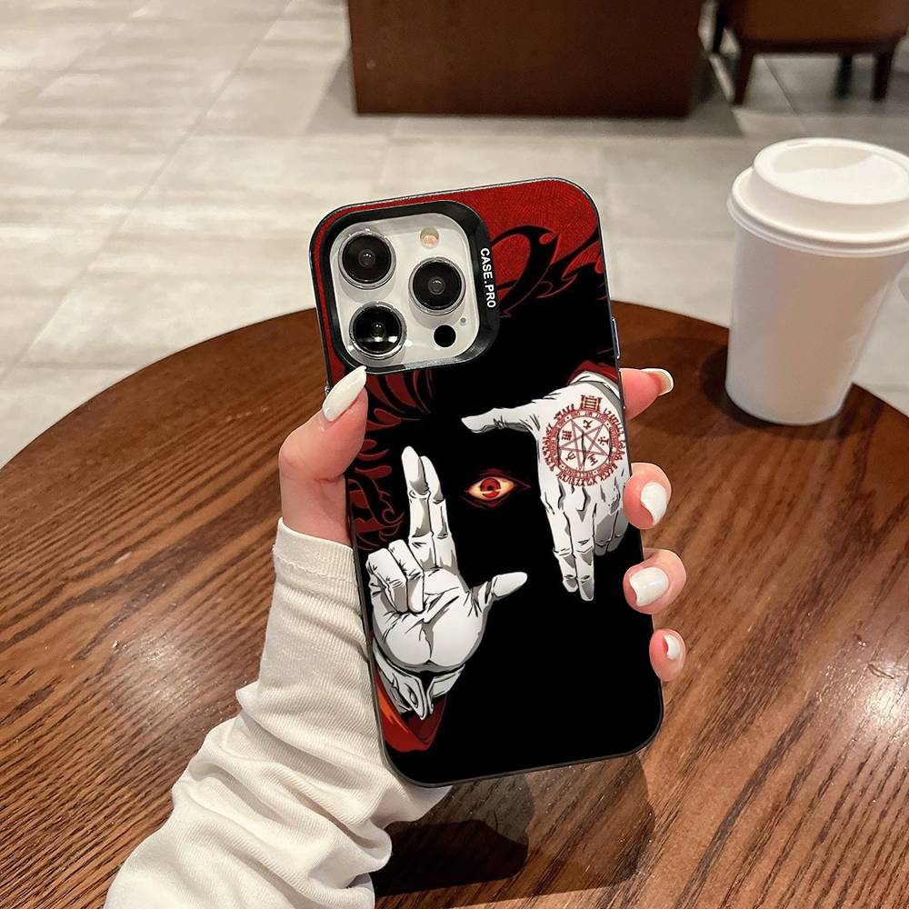 Horror Anime Hellsing Phone Case For IPhone 17 16 15 14 13 12 11 Pro Max Plus Pro Colorful Shell