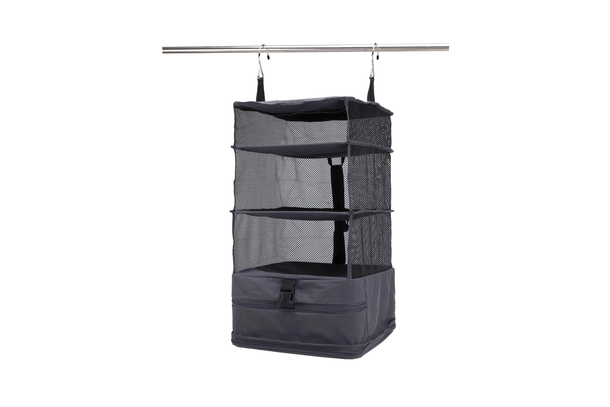 

SAIA TIAN Hanging Travel Storage Clothes Rack Top Folds Compactly Convenient Durable Bag, 40% Compression, 2-Tier + Pocket, (52x45cm 52x30cm),