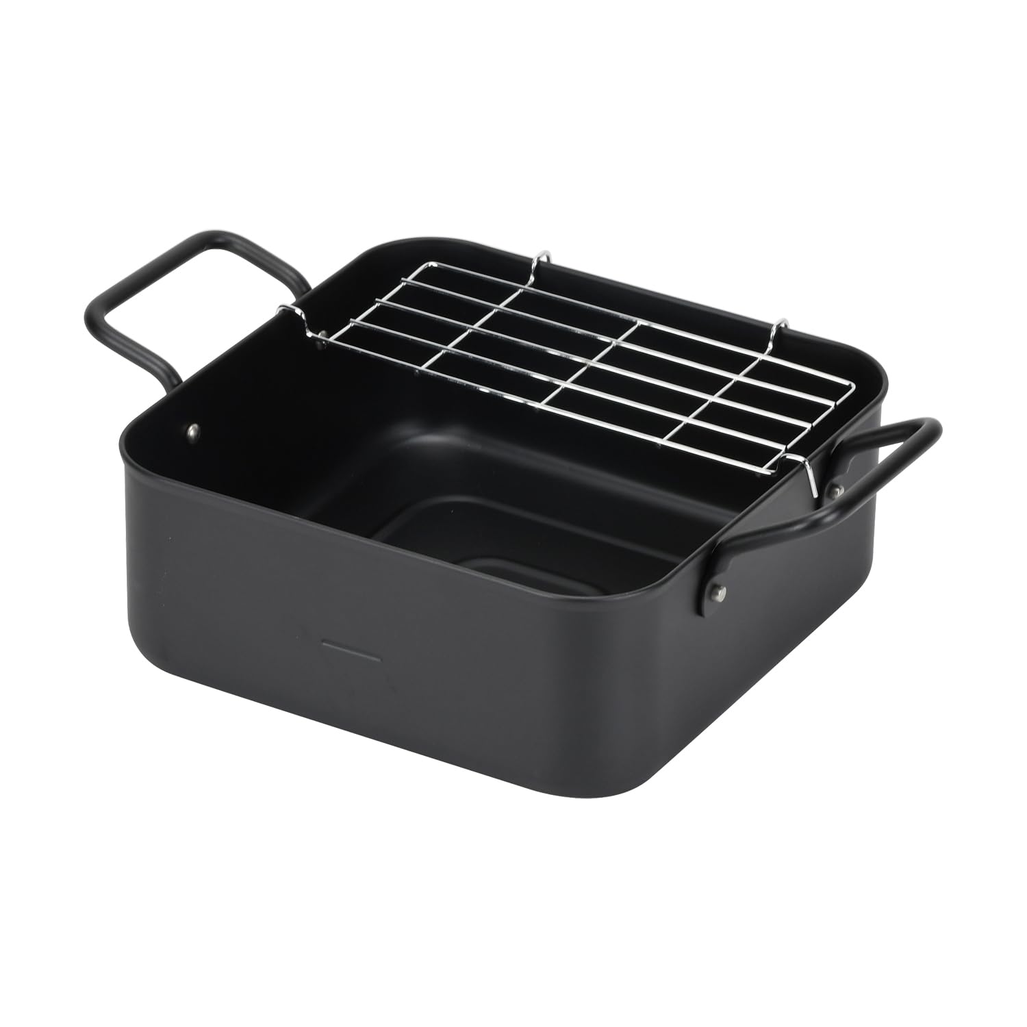 

Pearl Metal Tempura Pot 20cm Square Square IH Compatible Widely Usable Black Ryomiya HC-244