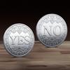 1pz Moneta Decisionale SI/NO Medaglia Commemorativa Moneta Portafortuna Gioco & Intrattenimento Oggetto di Scena Moneta Creativa Regalo Artigianato Metallico