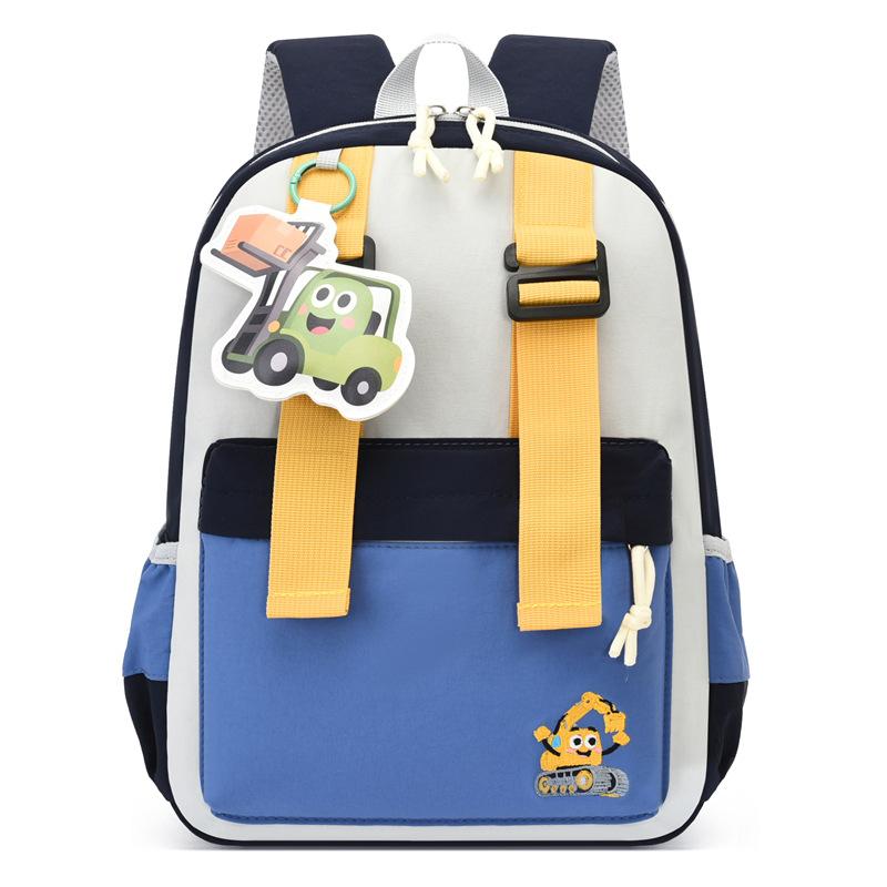 Color Block Kindergarten Schoolbag Cartoon Lightweight Large Capacity Children's Backpack
