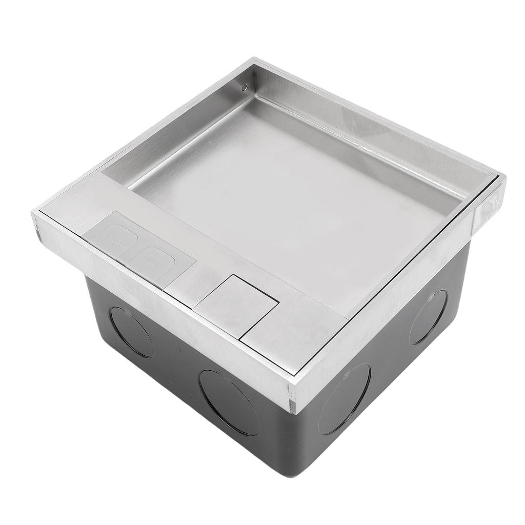 Recessed Floor Electrical Outlet Kit Flat Concealed Receptacle Outlet Water Proof Cover Box 1pc 3 Prong and 2pcs