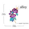 New Chinese style pink peony flower brooch, enamel color, pearl flower, versatile fashionable chest flower, brooch