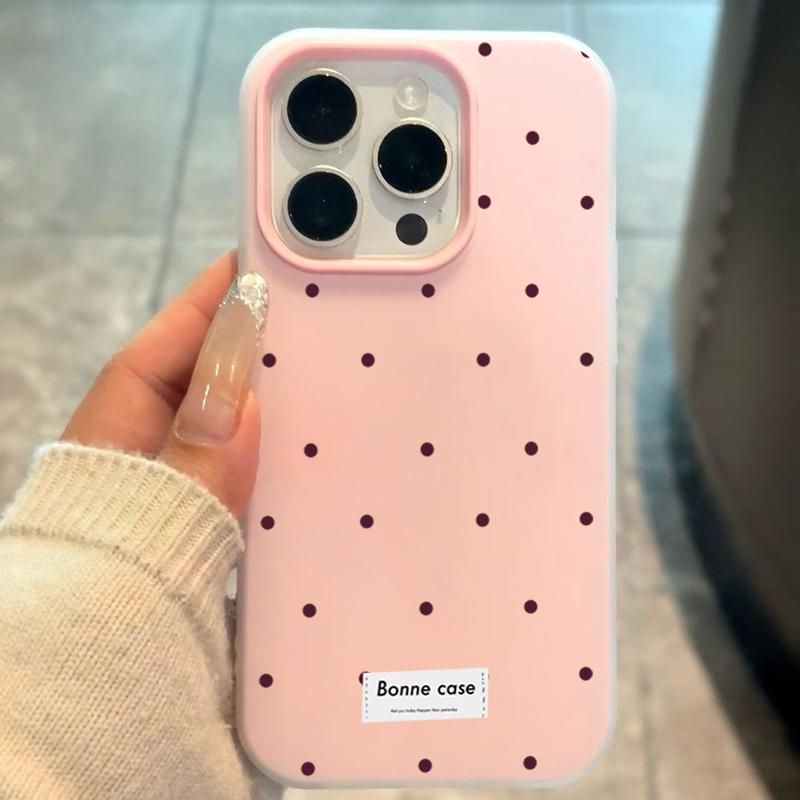 Süßes Weißes Polka-Punkte Design 2-in-1 Mattes Handyhülle für Samsung Galaxy A56 A36 A16 A06 A54 S25 FE S24 S23 S22 Ultra Plus Cover Galaxy S25+