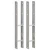 Vidaxl Post Anchors, 2 Pcs., Silver, 8 X 6 X 60 Cm, Steel