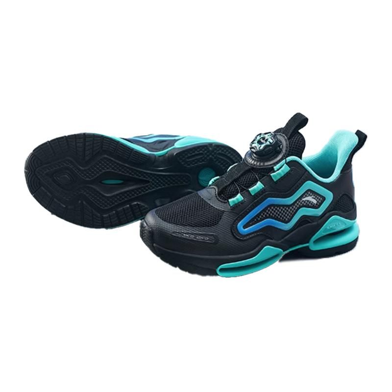Anta Kids Stubborn Bounce Technology Sports Casual Low-Top Running Shoes Kids running shoes Black Green 312215571-5