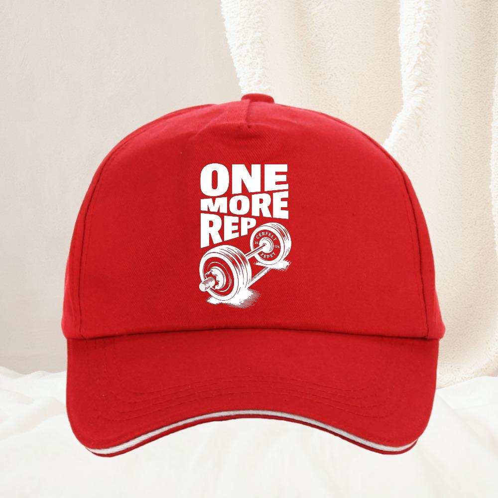 One More Rep Barbell Gym Workout Motivation Baseball Cap Summer Unisex versatile outdoor sun protection hats Adjustable