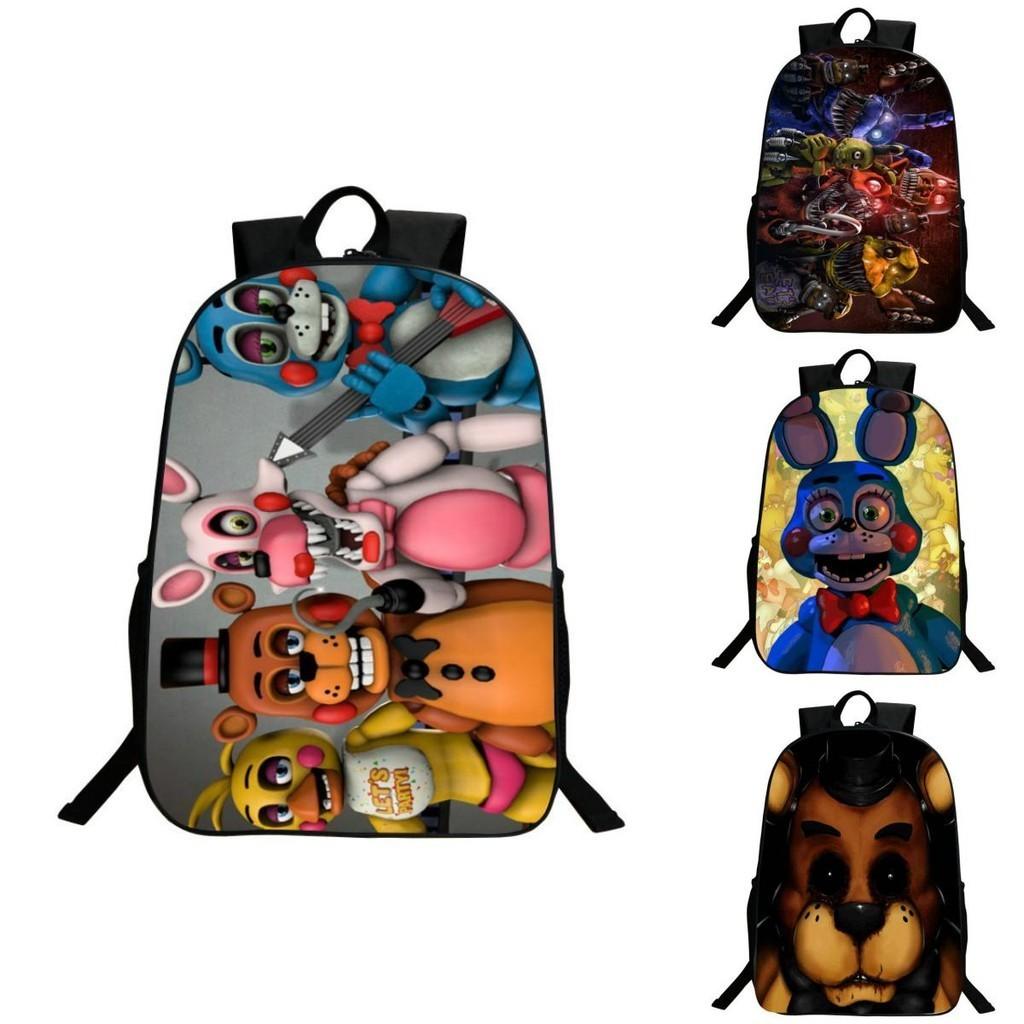 Vibrant Five Nights At Freddy's Backpack With Anime Pattern For Kids And Students