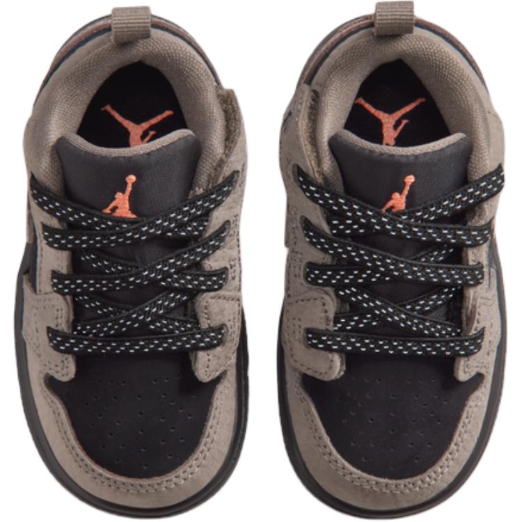Jordan Air  1 Comfortable Versatile Low Top Walker Shoes Baby Sneaker Black Brown IQ8631-005