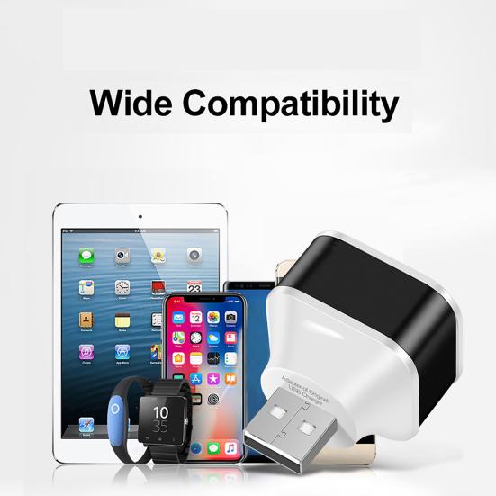 Bærbar 3-i-1 LED-lys USB-kabelsplitterhubadapter for telefon PC bærbar PC