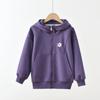 Autumn Children's Hooded Zip-Up Cardigan - Boys' & Girls' Casual Knitted Jacket, Versatile Hua Cotton Wear