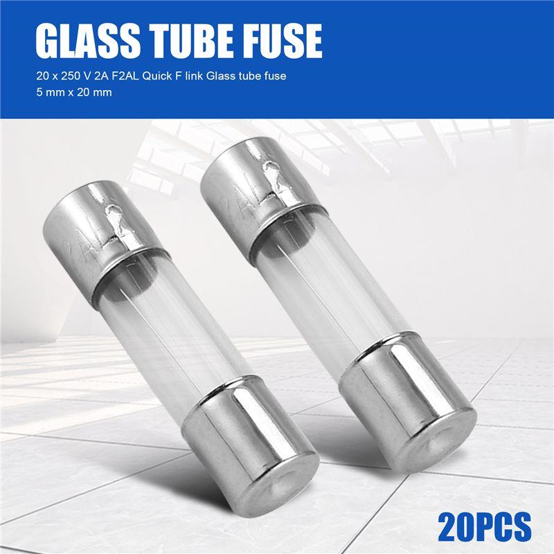 20 X 250 V 2A F2AL Quick F Link Glass Tube Fuse 5 Mm X 20 Mm