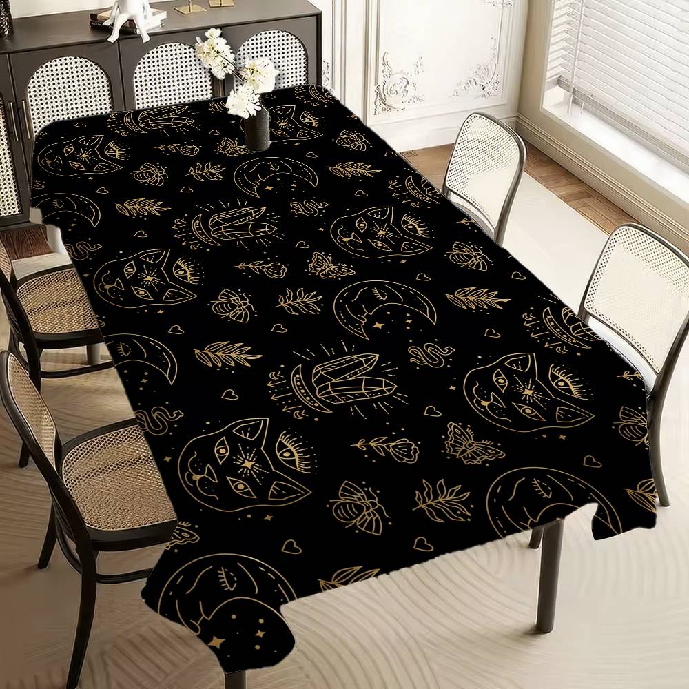 Witches Moon Tarot Table Cloth Rectangular Stain Tablecloth Oilcloth Mantel Mesa Impermeable Tablecloth Decoration