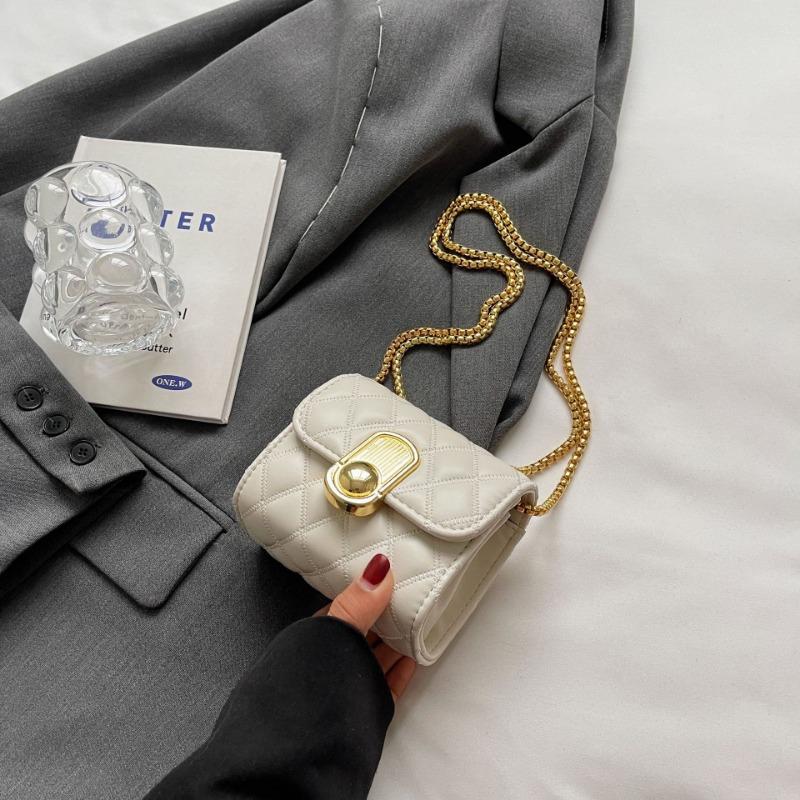 

New chain embroidery thread pu small square bag women s bag popular fashion versatile shoulder messenger bag