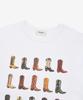 COVERNAT Western Boots Graphic Crop T-Shirt White