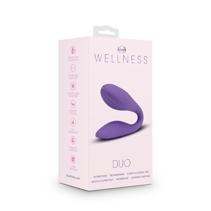 Vibromasseur - WELLNESS - Duo de bien-être - Violet - Silicone - Rechargeable