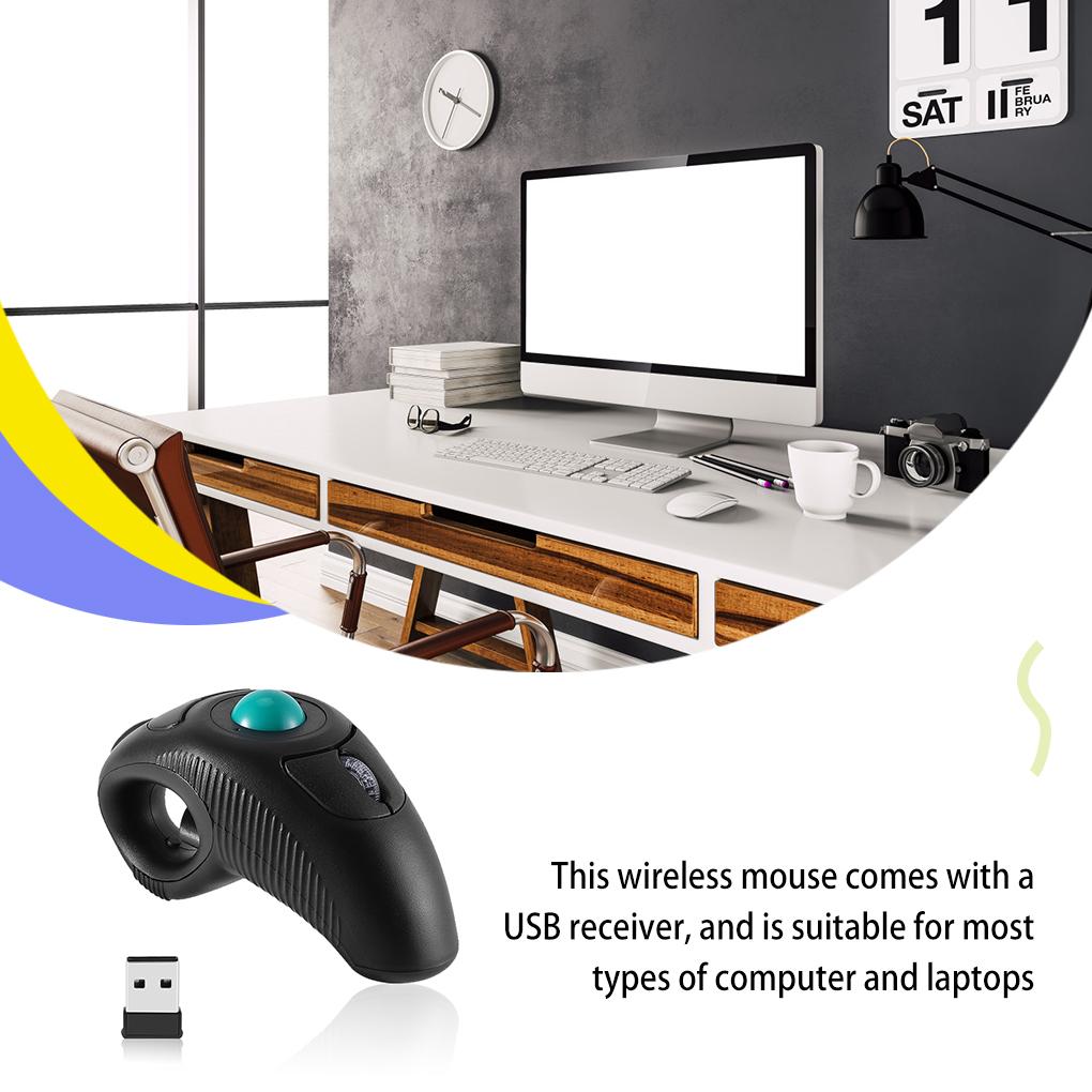 2.4G Wireless Mouse Meeting Room Laptop TV Portable Ergonomic 1000DPI Hand Help Track Ball Mice Desktop PC Accessories