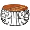 Day and Night - Day and Night Solid Recycled Wood Coffee Table Ø68 Cm