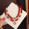 Natural Double Circle Agate Bracelet Fashion Women Daily Jewelry Lucky Gift