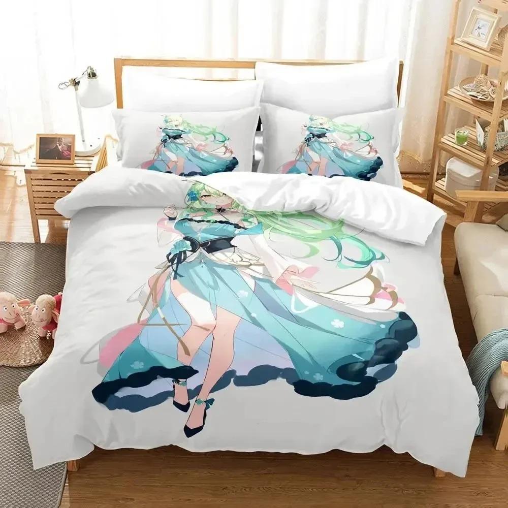 3DAnime Ceres Fauna Ch. hololive-EN Bedding Set Duvet Cover Bed Set Quilt Cover Pillowcase Comforter King Queen Size Boys Adult