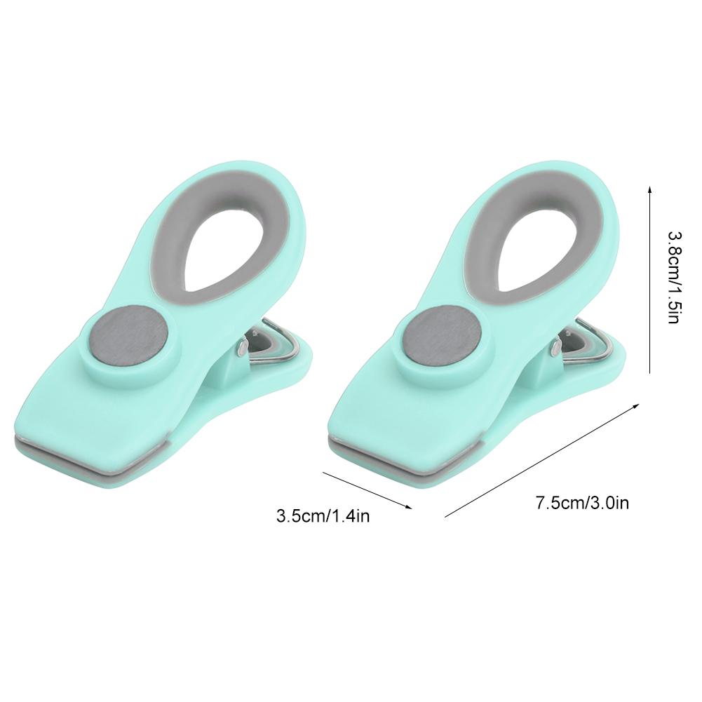 2Pcs Mini Portable Food Sealing Magnetic Clips Snack Food Preservation Bag Clips Kitchen
