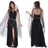 Halloween Witch Vampire Ghost Devil Cape Costume Adult Female Party Stage Performance Outfit