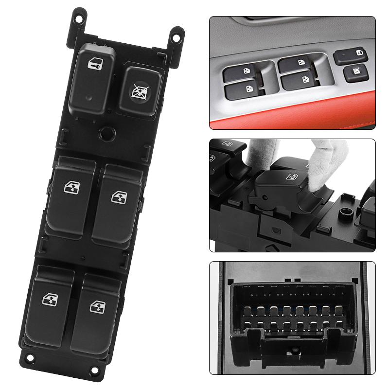 93571-1D200 Front Master Main Power Window Switch For KIA Rondo Carens 2007 2008 2009 2010 2011 2012 935711D200 935701D301 Black