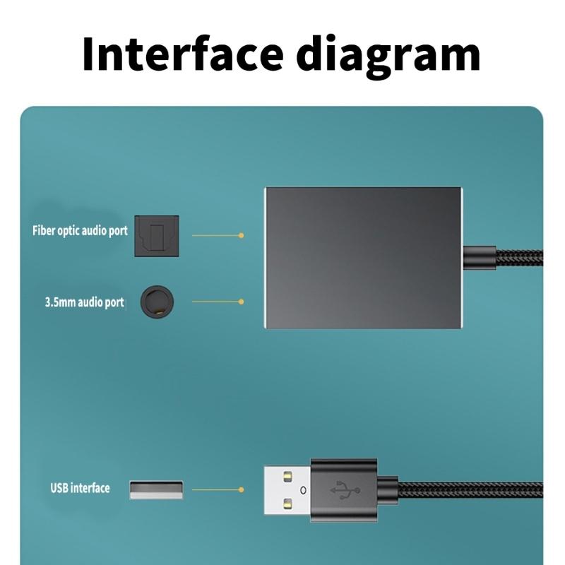 USB Audio Extractor Konverter für TV PC Laptop zu Optischem Spdif und 3,5mm Audio Adapter