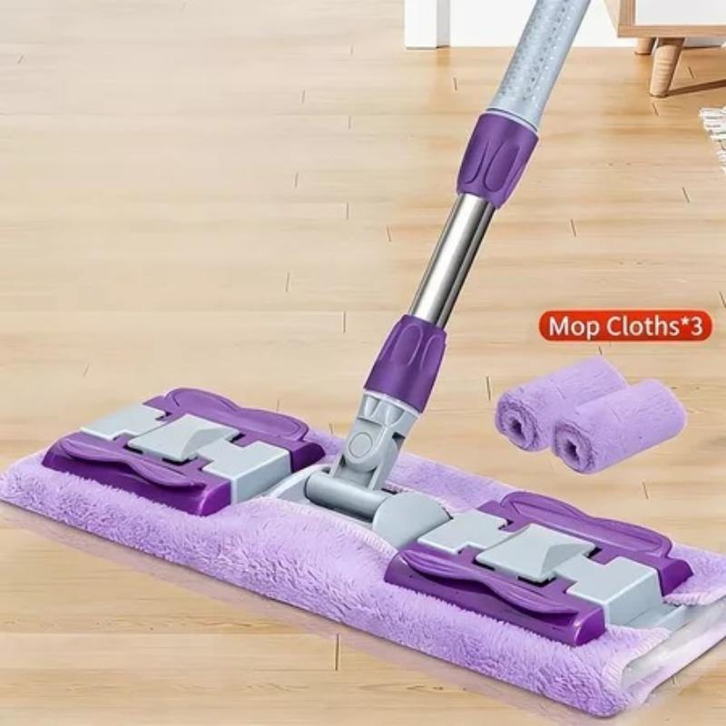 Lazy Mop 360 Rotate Electrostatic Dust Remover Telescopic Pole Reusable Cleaner Household Wet And Dry Rotating Absorbent Mop