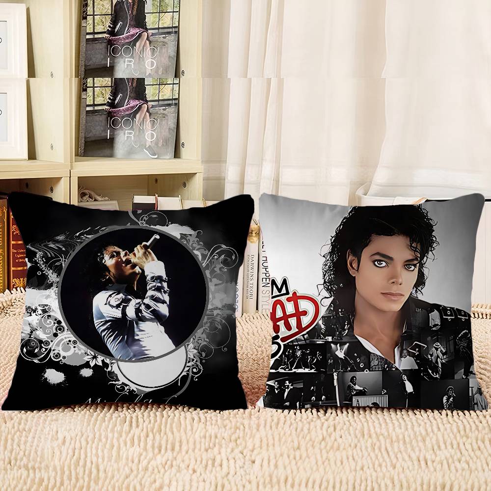 M-Michael Jackson Office Cushion Pillowcase Car Cushion Cover45X45CM Lumbar Pillowcase Sofa Pillowcover