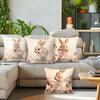 4 Pcs Rabbit Decoration Single-Sided Printed Pillowcase Cushion Cover,Suitable For Living Room,Bedroom,Car Decoration