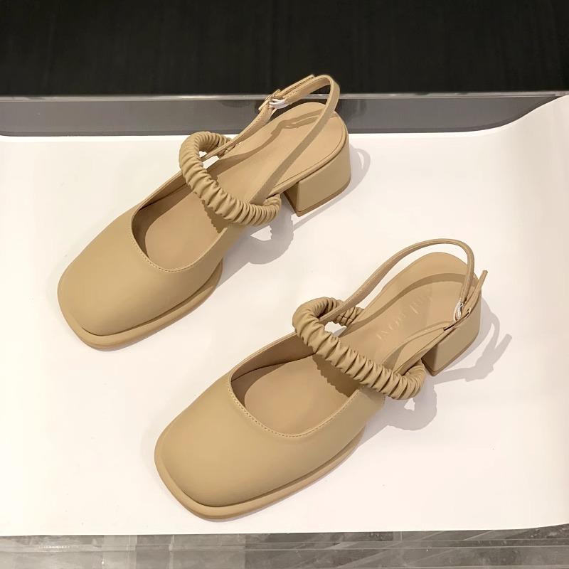 

С юбкой, сумкой, головными сандалиями, женские новые туфли Мэри Джейн, толстый каблук на высоком каблуке, туфли-лодочки 36 хаки