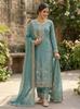 Beautiful Embroidered Gmy Silk Salwar Suit Palazzo Set Indian Women Bollywood Salwar Kameez