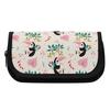 Pencil Pouch 300D Polyester Zipper Closure Roomy Storage with Two Storage Layers for Pens Stationery Accessories for School Study