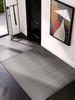 Gradient Faux Linen Doormat Non-Slip Wear-Resistant Entrance Floor Mat Quick-Dry Dirt-Resistant Carpet for Home Living Room