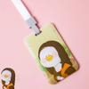 Student Hang Rope Card Holder Oil Painting Card Case Bus Card Protection Cover Pull Badge Holders