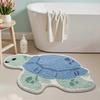 VIKAMA Cartoon Turtle Imitation Cashmere Rug Soft Children's Bedroom Floor Mat Non-Slip Bathroom Foot Mat Home Decor