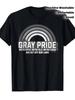 Funny Senior Humor TShirt Gray Pride Were Here Were Old Get Off Our Lawn Comfortable Round Neck Short Sleeve Casual Tee M